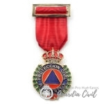 MEDALLA PROTECCION CIVIL  ORO DISTINTIVO ROJO