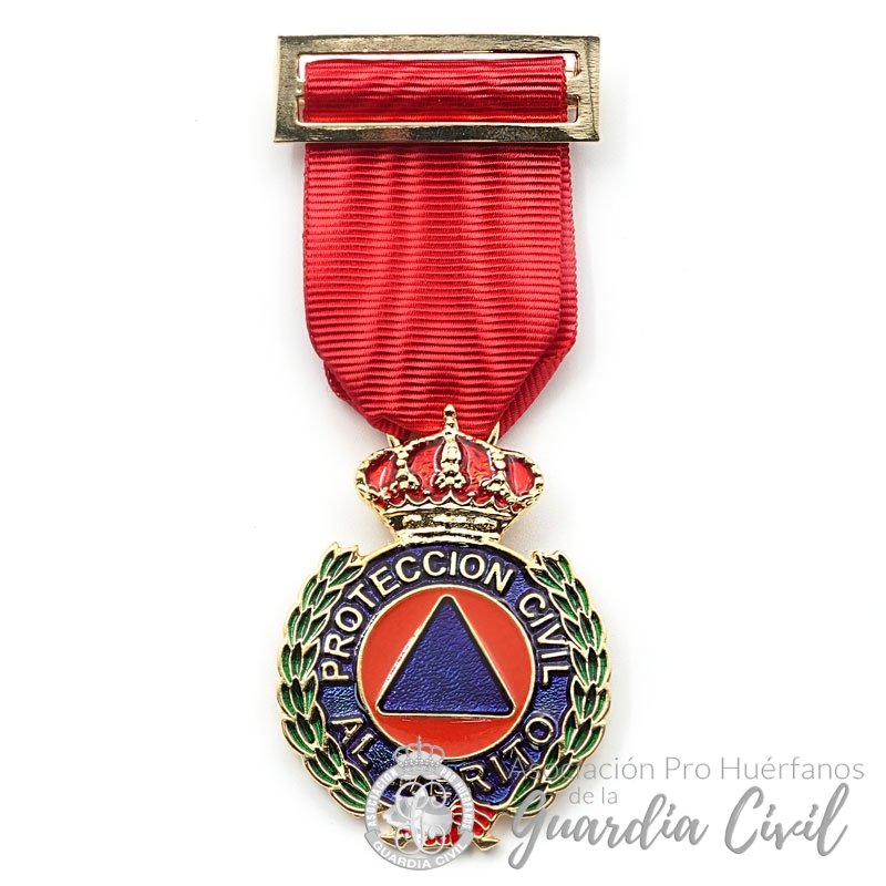 DSC09929 MEDALLA PROTECCION CIVIL ORO DISTINTIVO ROJO - Imagen 1
