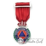 MEDALLA PROTECCION CIVIL  PLATA  DISTINTIVO ROJO