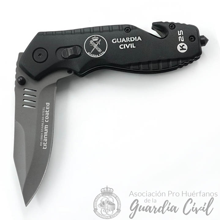 DSC09960 NAVAJA TÁCTICA ALBAINOX NEGRA PERSONALIZADA GUARDIA CIVIL - Imagen 1