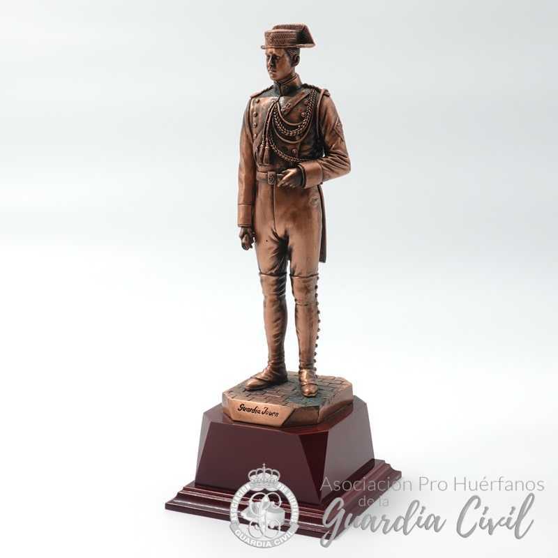 FIGURA PLOMO GUARDIA JOVEN GRAN GALA BRONCEADO TAMAÑO GRANDE