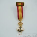 MEDALLA  MINIATURA  MÉRITO NAVAL DISTINTIVO BLANCO