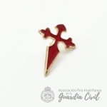 PIN CRUZ SANTIAGO ORO Y ROJO