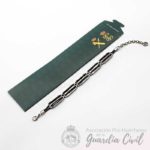 PULSERA GC 5 EMB. PIEL PLATA OXIDO GCPL-2Z-OX