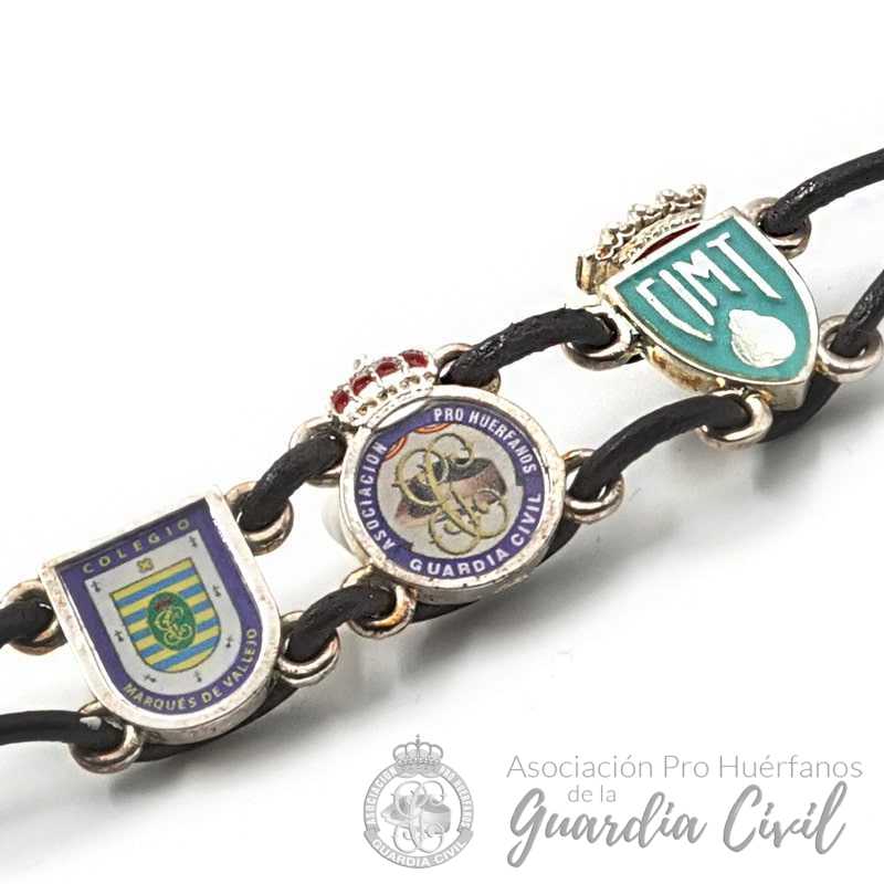 PULSERA PIEL 3 ESCUDOS APHGC REF. APHGCPL