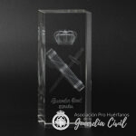 CUBO CRISTAL LOGO 2D HAZ DE LICTORES. - Imagen 3