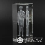 CUBO CRISTAL LOGO 3D GUARDIA CIVIL