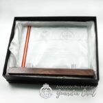 METOPA DE CRISTAL RECTANGULAR HORIZONTAL CON BASE DE MADERA - Imagen 2