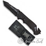 NAVAJA  TÁCTICA  K25   NEGRA. HOJA 9 CM.